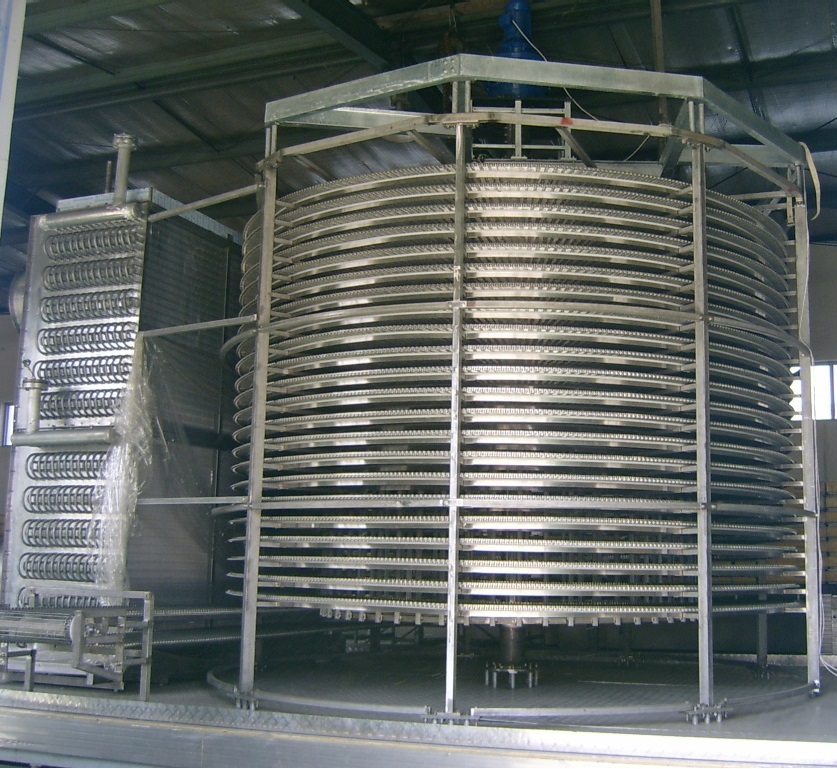 弗斯特制冷科技FSL系列高效双螺旋速冻机应用于食品工业速冻